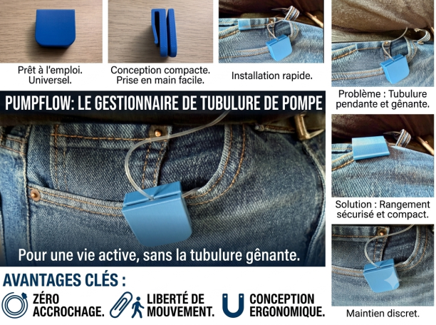Enrouleur de Tubulure pour Diabétique sous pompe